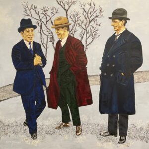 Boland, Collins and DeValera Painting By Irish Artist Mark McFadden