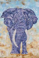 The Elephant, Oil on canvas, Size 92cm x 74cm,